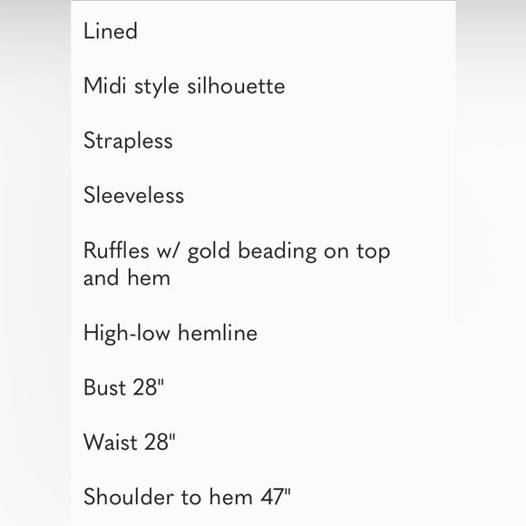 Lilly Pulitzer 🌸Caldwell Sail Stripe High Low Strapless Dress w/Gold Trim Small - Picture 12 of 12